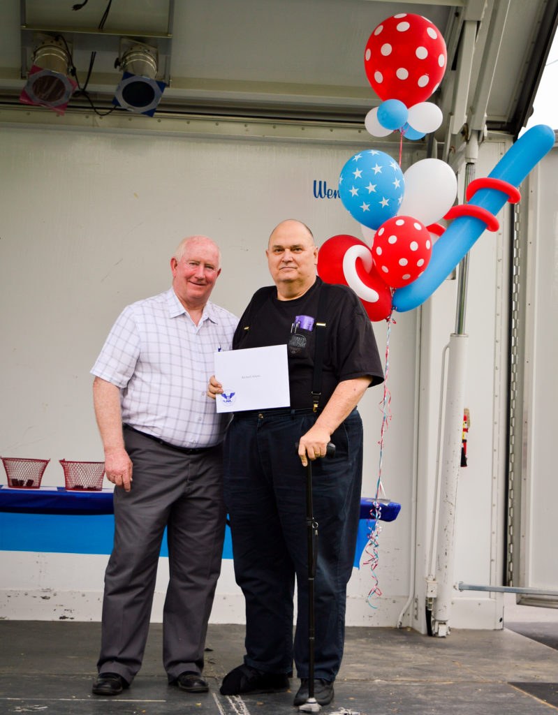 Mayor Wilson recognizes Richard Adams for his service. Photo: Heather Nielsen