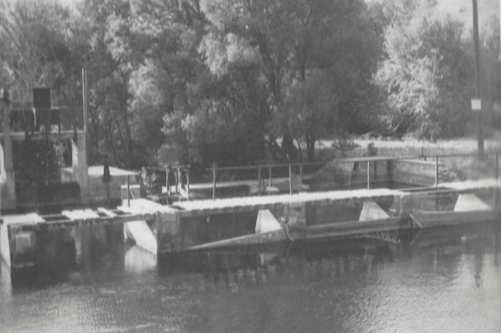 A diversionary weir at the mouth of American Fork canyon, constructed in the early 20th century, and used until approximately 1990.