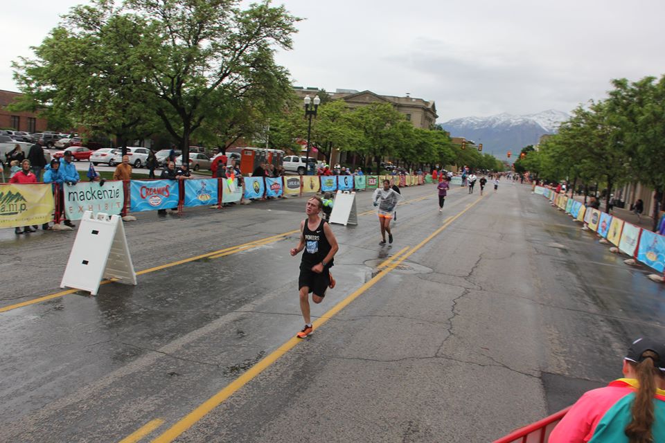Runner Nathan Allen weathers the storm.