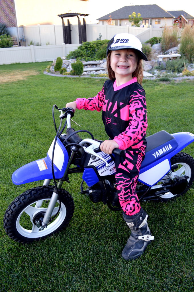 Blakely White on her bike. Photo courtesy of the White family