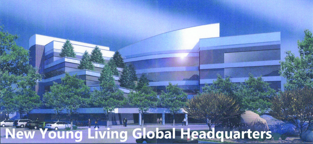 The Young Living Headquarters will be located between the Lehi Block Plant and Mountain Point Medical Center. Artist's rendering from Lehi City website