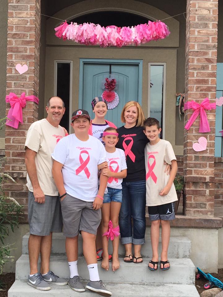 Shelbie and her family are reunited after a long visit at the hospital. Photo courtesy of Greg Adamson