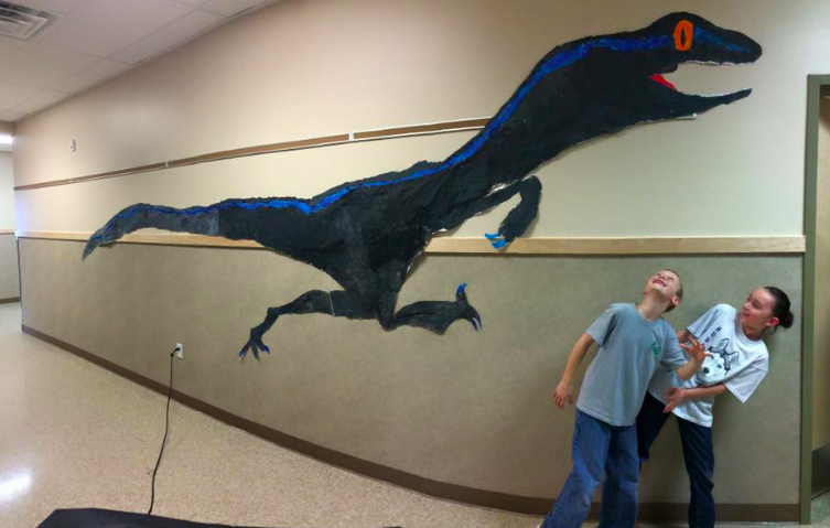 Ascent Academy students enjoy the “dinosaur cluster.” Photo courtesy of Ascent Academy