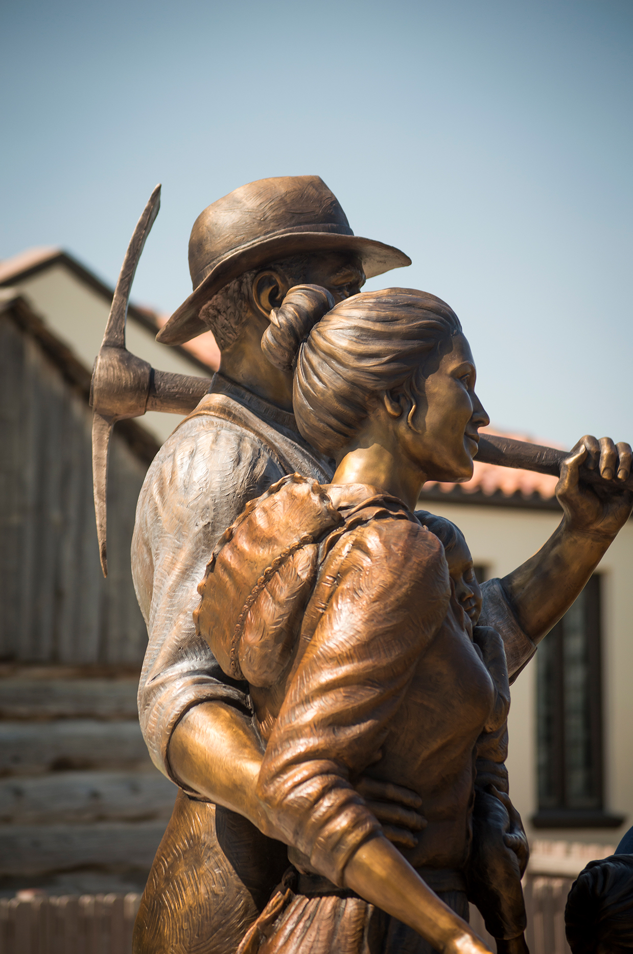 Pioneer family statue installed at Legacy Park in time for Pioneer Day